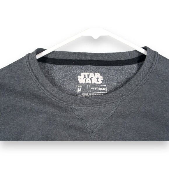 Star Wars Fifth Sun Mens Size Medium Gray Crewneck Pullover The Last Jedi - Picture 6 of 10